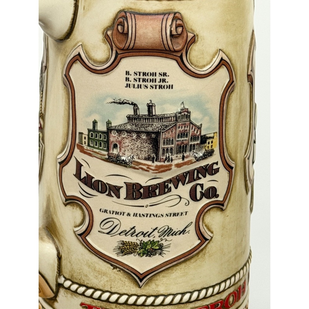 Vintage Stroh Brewery Beer Steins Set of 2 Heritage Series III #80370 #46893 - Picture 8 of 13